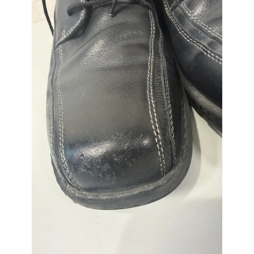 Dockers Mens Black Leather Oxford Square Toe Lace Up Dress Shoes 10.5M 90-29024